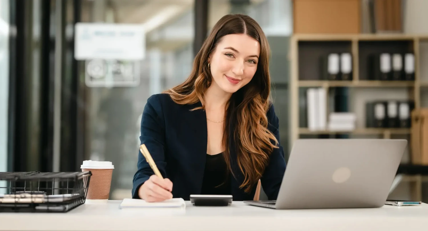 Professional Woman in Front of Laptop