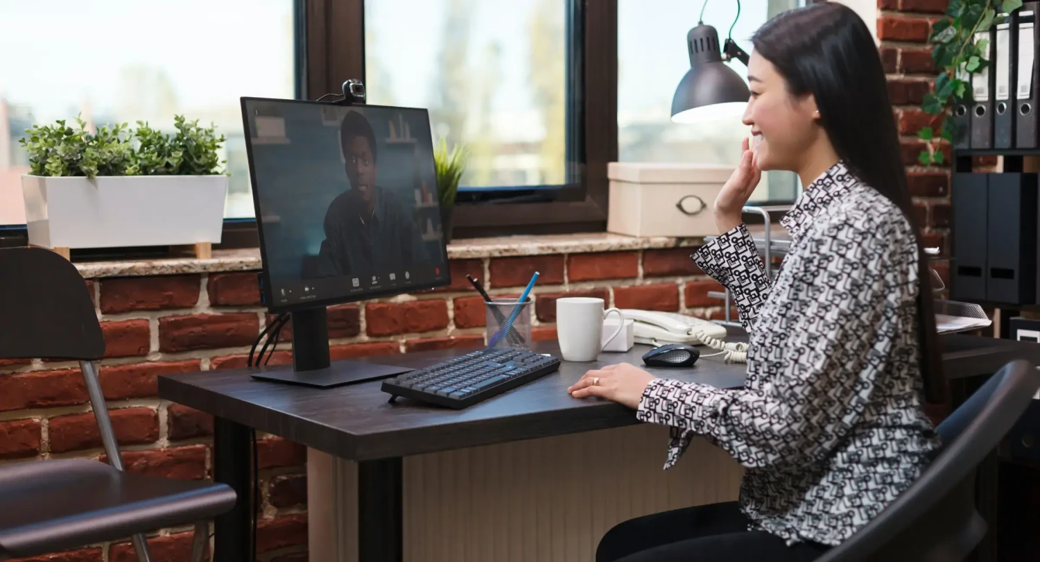 Professional Woman on Video Call
